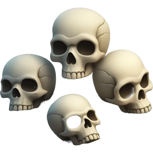 skulls on a hill emoji
