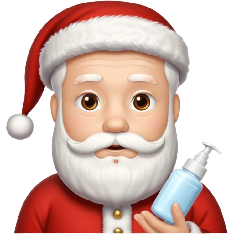 Santa doing skincare emoji