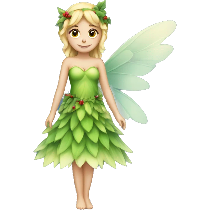 caucasian christmas fairy with wings emoji