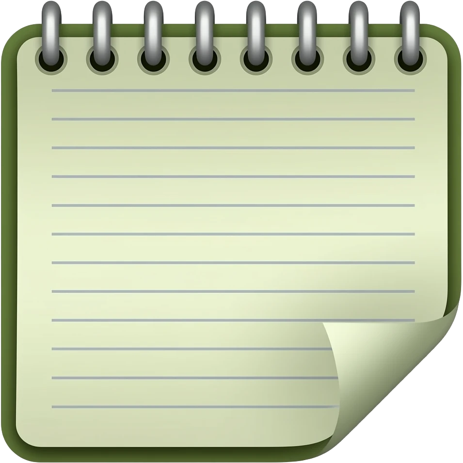 notepad is dark olive green emoji