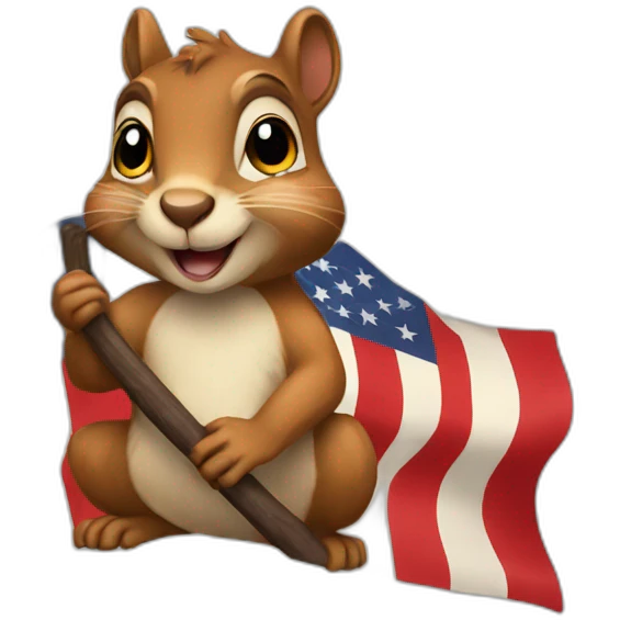 squirrel with flag emoji