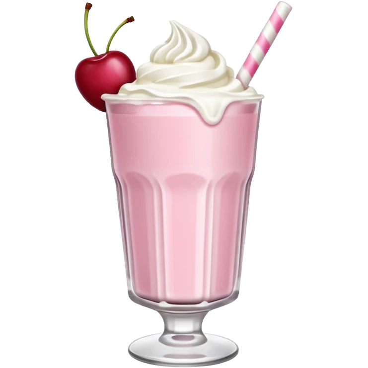Cherry vanilla milkshake emoji