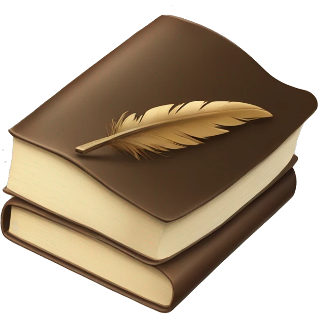 A book and quill emoji