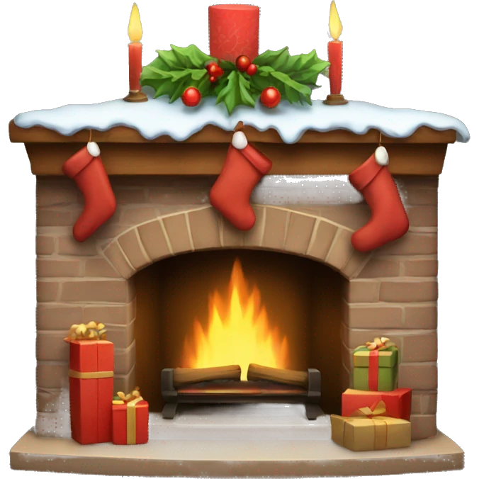 christmas fireplace emoji