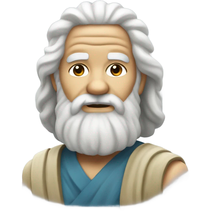 Socrates wearing mountain skies emoji