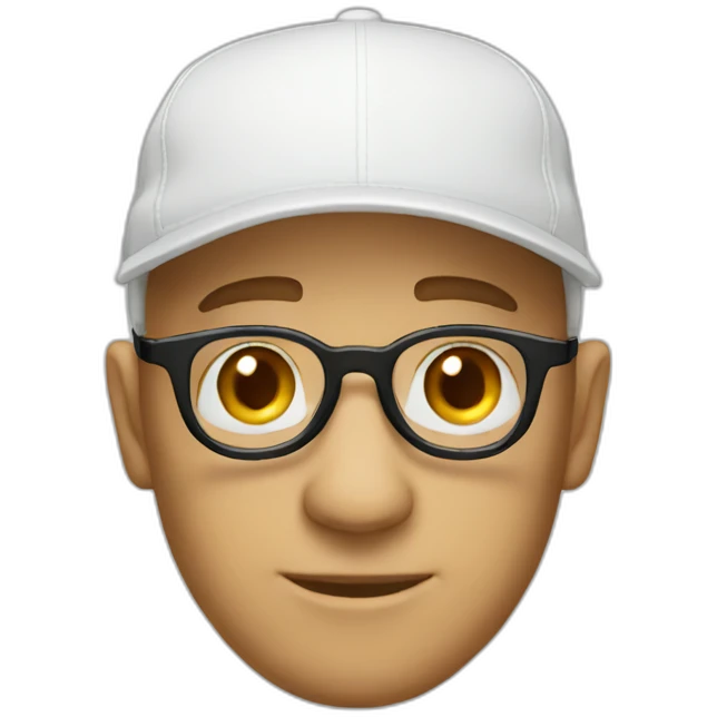 cap glasses bald emoji