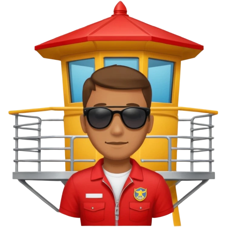 Lifeguard on watch tower emoji