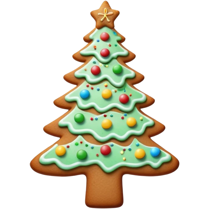 Gingerbread Christmas tree emoji