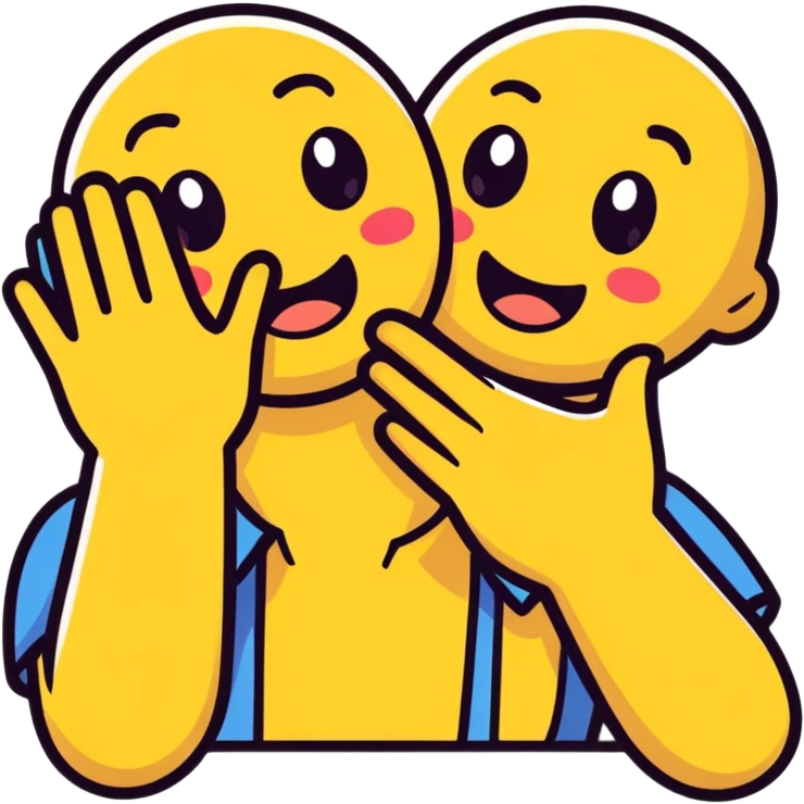 Two hand choking an emoji emoji
