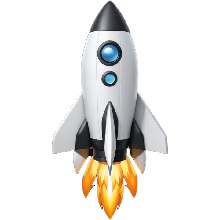 Create an emoji in which it is representing AI logo similarly like the logo of Chat GPT ,Gemini but different completely different and very professional not simple and try to make it in black and white colour . This AI named Vimaan means rocket AI so try to make it in emoji