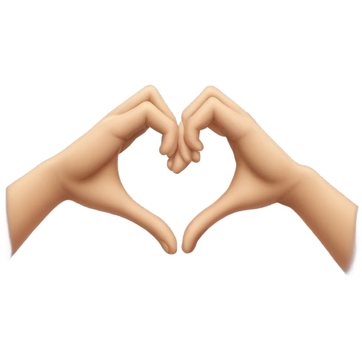 Heart hand emoji
