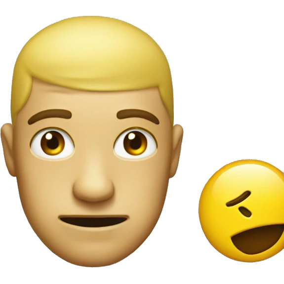 A yellow emoji who looks stupid  emoji
