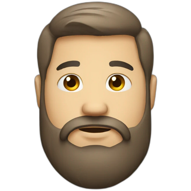 Bearded chubby guy emoji