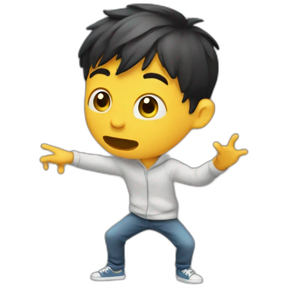 Garçon qui dab emoji