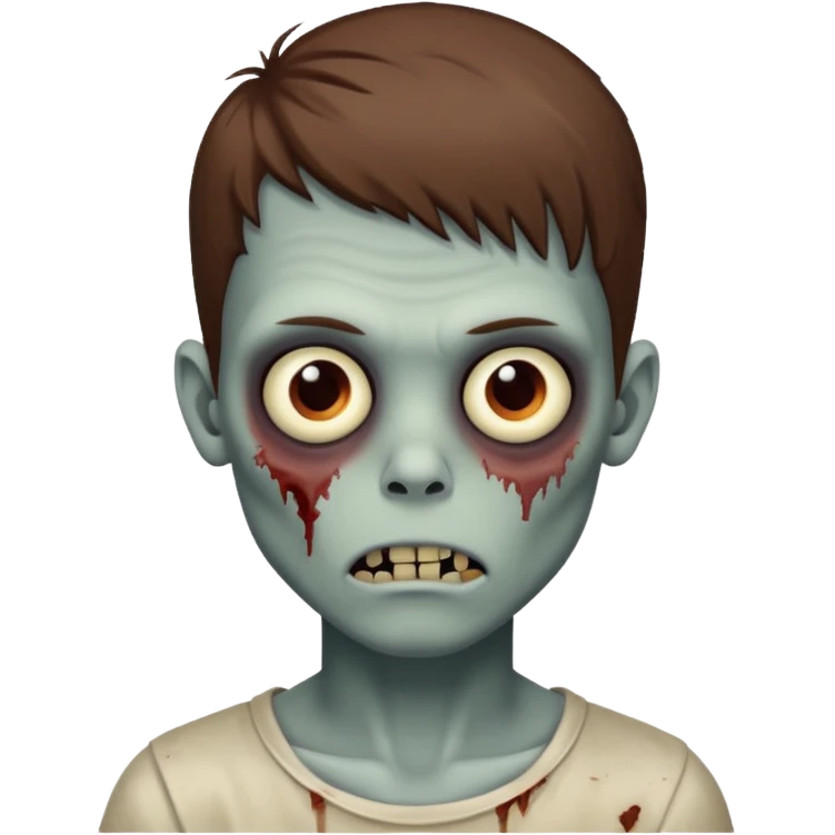 brown hair zombie boy emoji