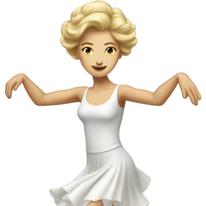 White woman dance emoji