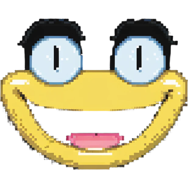 goofy cross-eyed face with big smile emoji