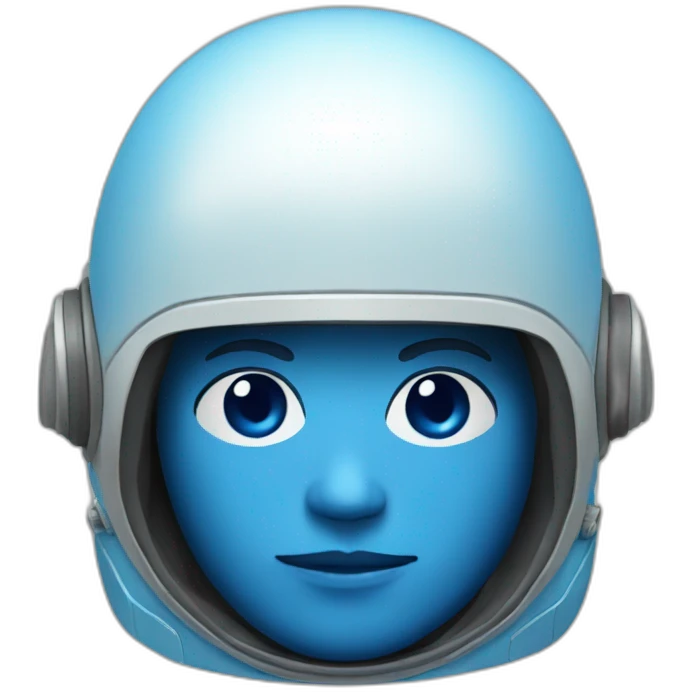 Head spaceman blue helmet emoji