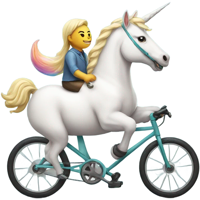 unicorn riding a bicycle emoji
