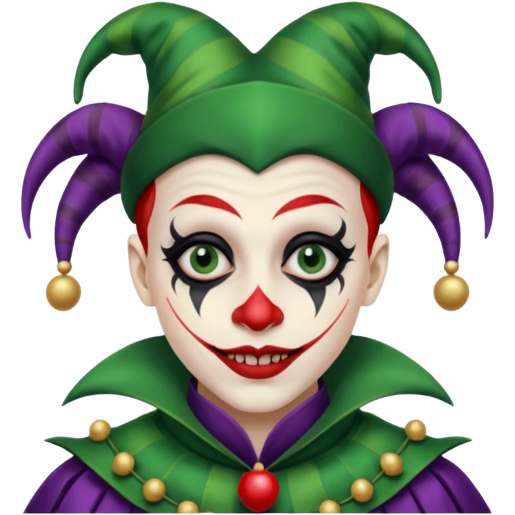 wrangled jester creepy emoji