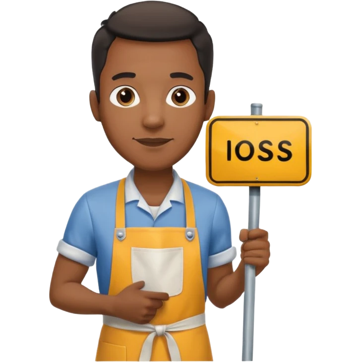 Street Sign Maker black man emoji