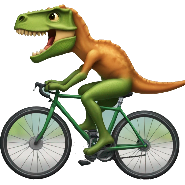 Dinosaurio ciclista emoji