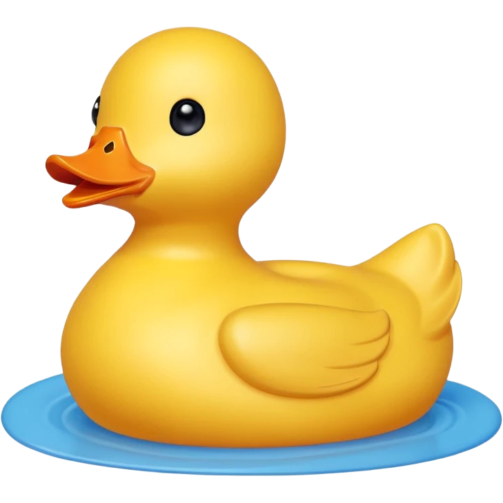 Rubber duck on blue mat emoji