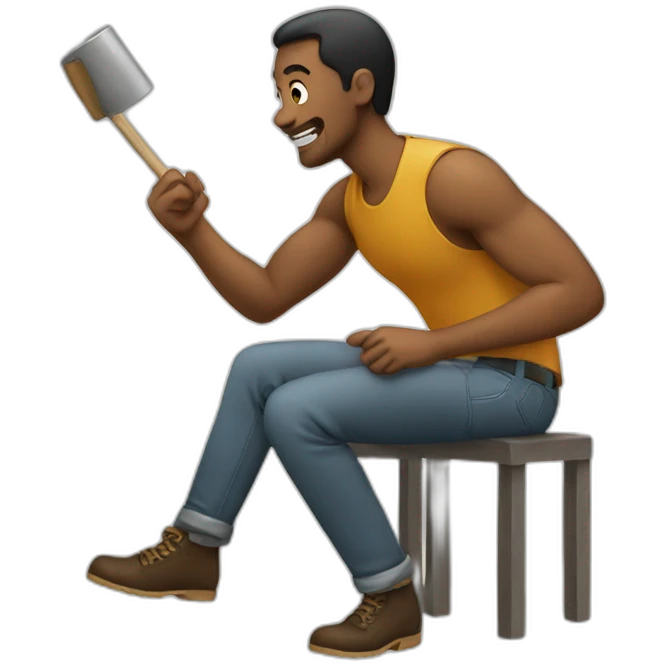 man hooking something emoji