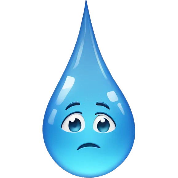 Water drop, iscrying emoji