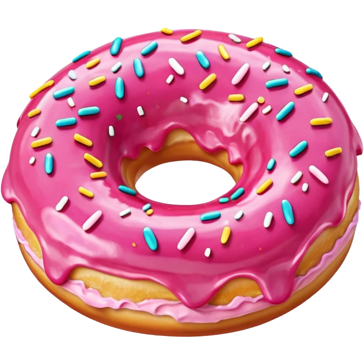 Donut with Pink Frosting emoji