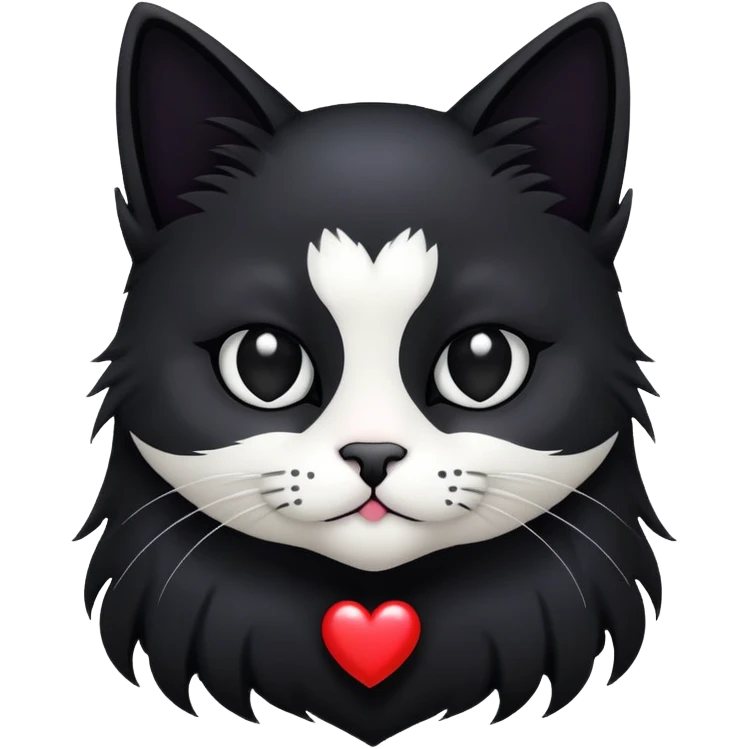 goth cats heart emoji