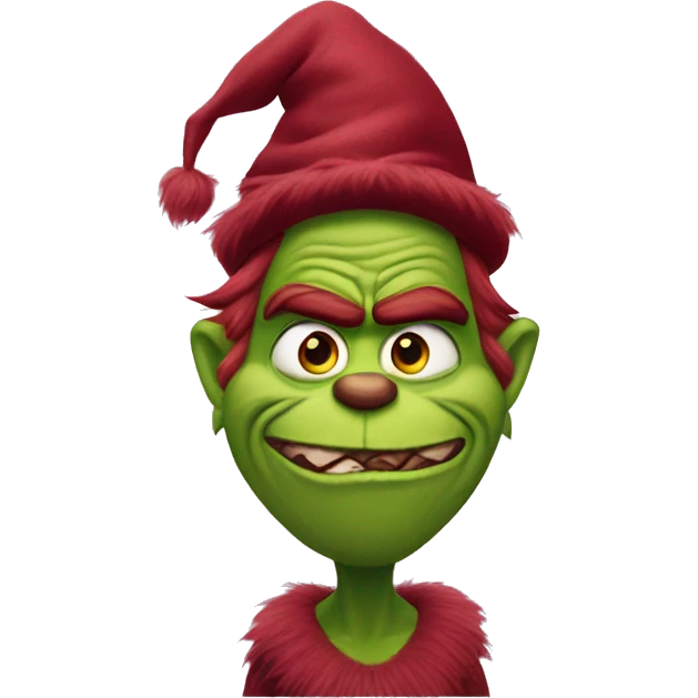 maroon grinch emoji