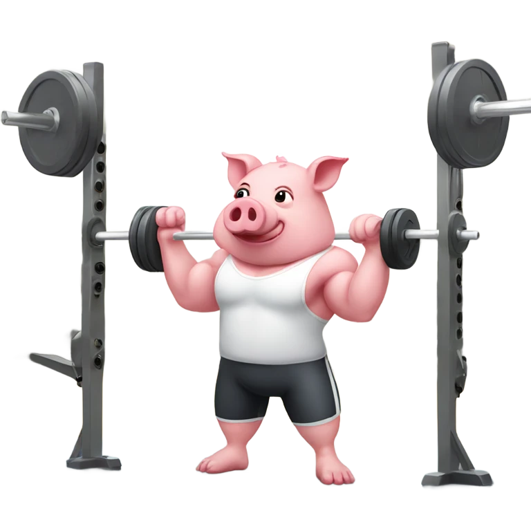 Pig in the gym emoji