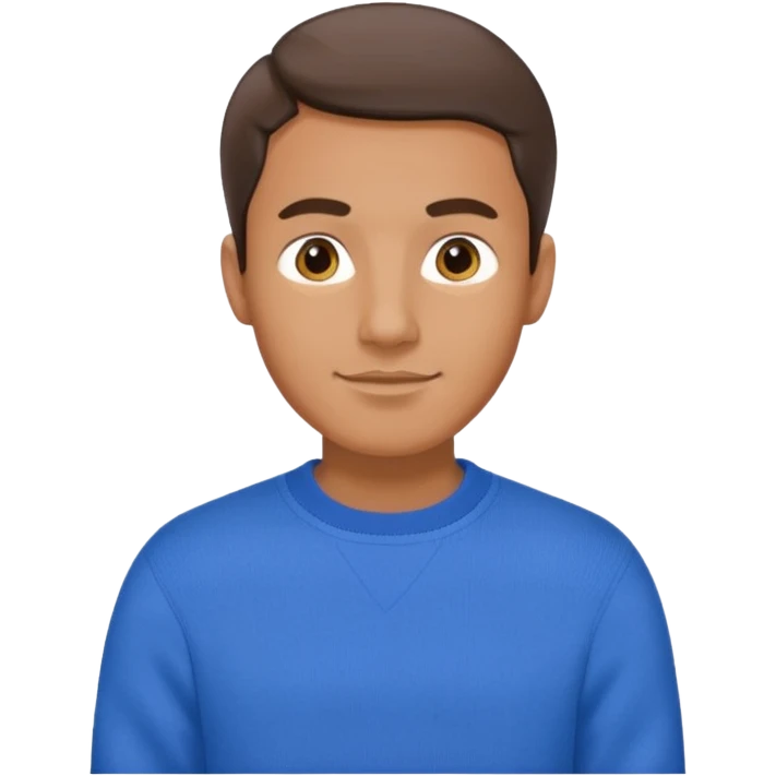 man in blue smart jumper and blue chinos emoji