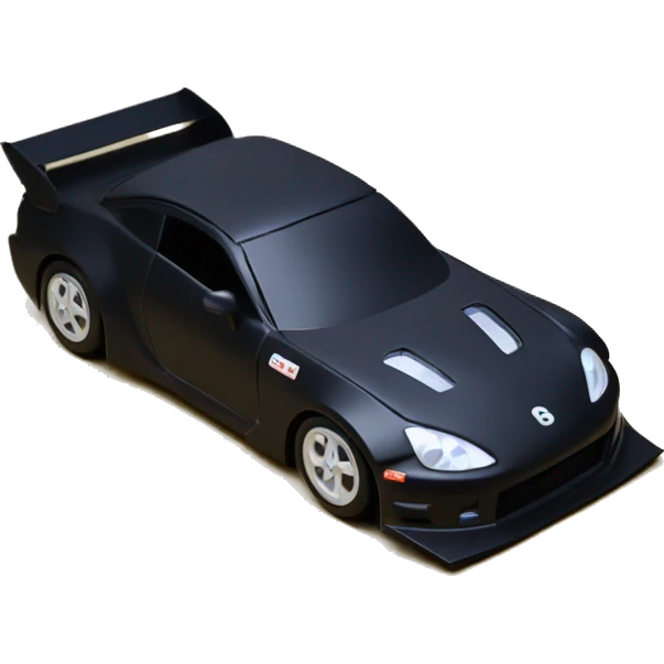 Precise wide-body pearl-black Cardstock Papercraft fr-s racecar emoji
