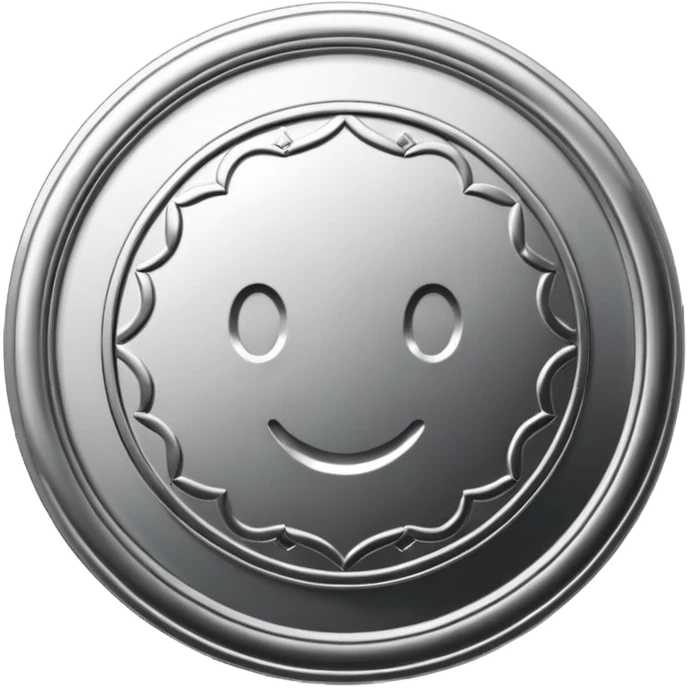 Coin , silver. emoji