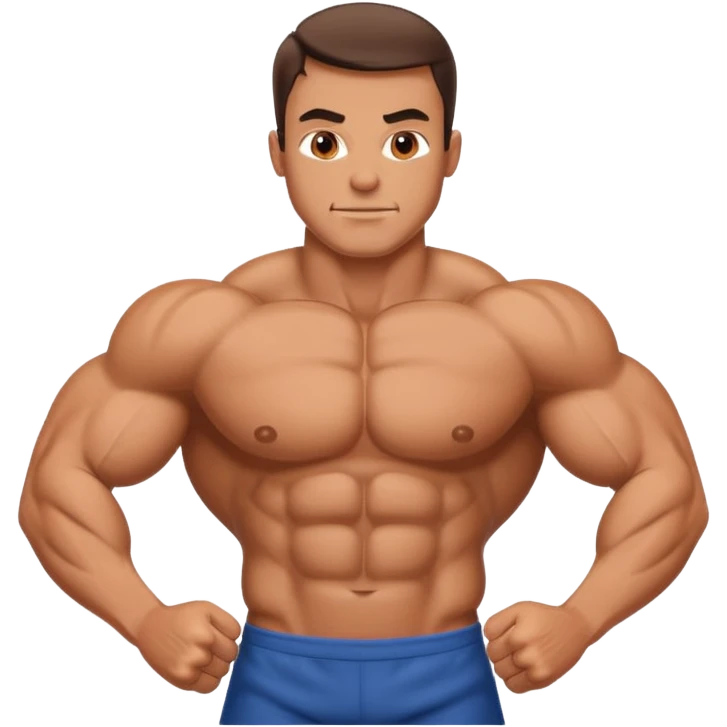muscular man flexing emoji