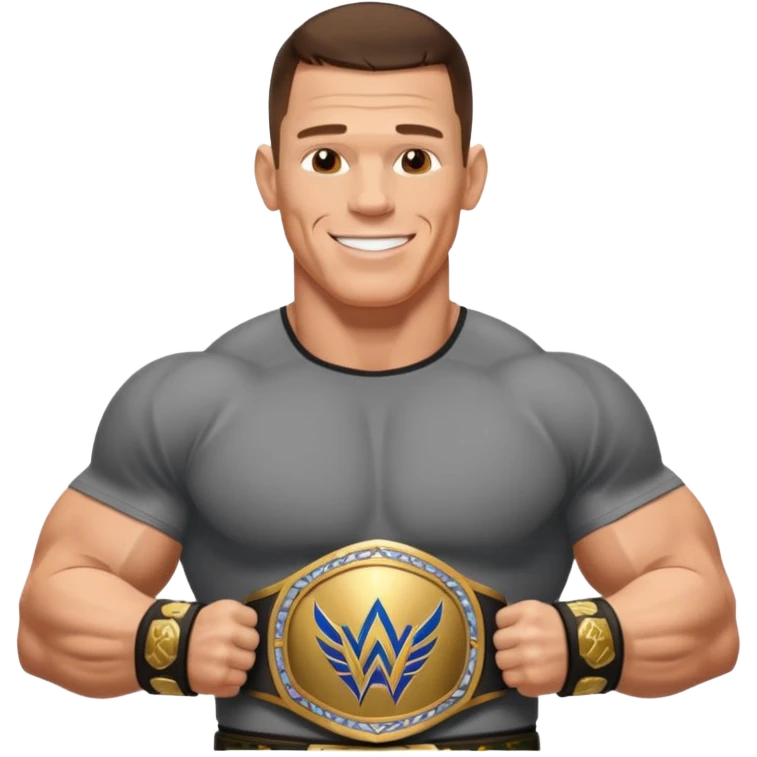 John Cena with wwe championship emoji