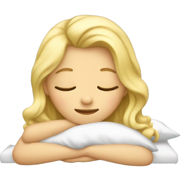Blond girl sleeping  emoji