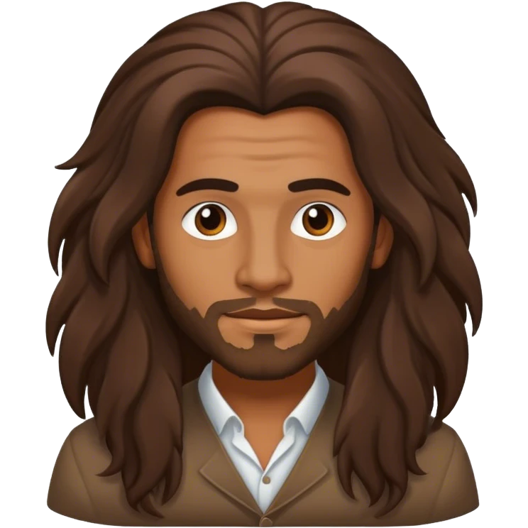 Long haired mixed dude emoji