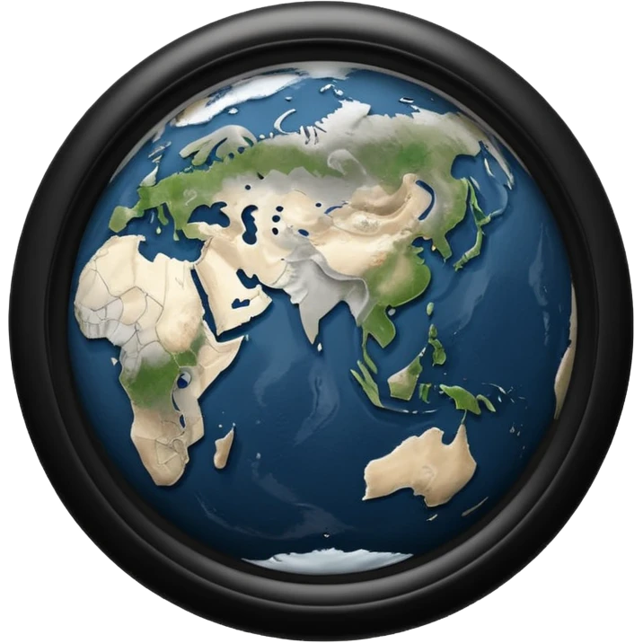 white and grey earth emoji