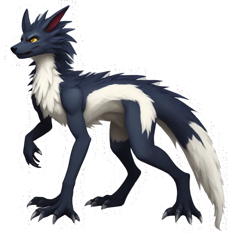 Cool Edgy Modern Sergal species by LiLaiRa full body emoji