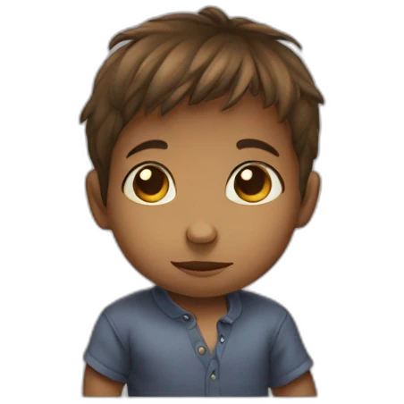 shy kid infant of adult emoji
