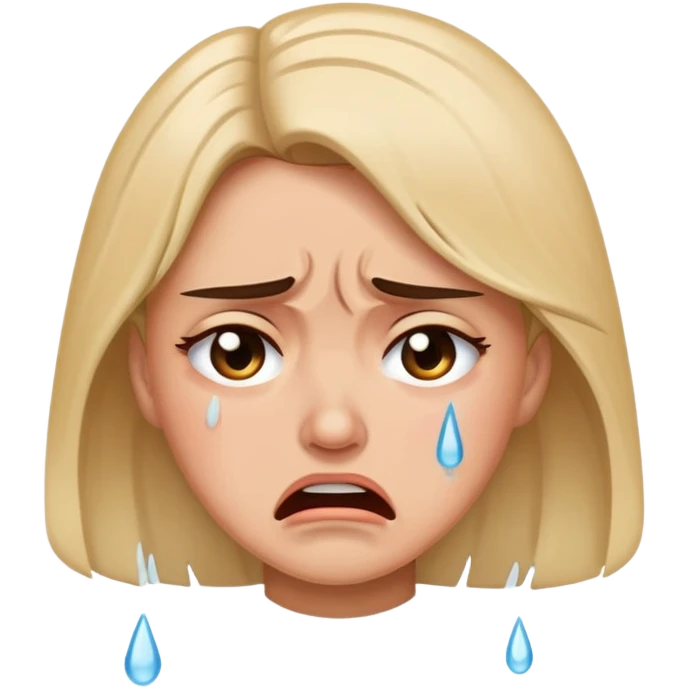 Lady so mad that she’s crying emoji