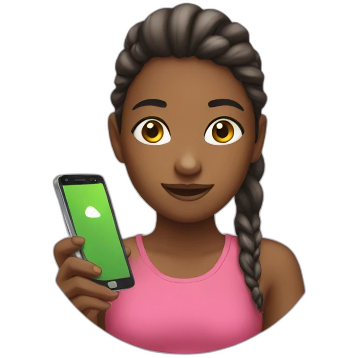 Girl whit Phone emoji