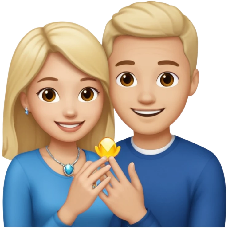 man proposes to girl emoji