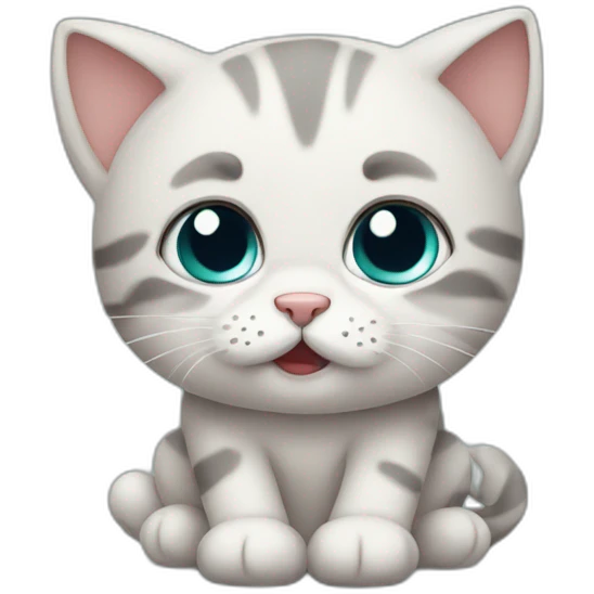 Crying Cute baby cat emoji