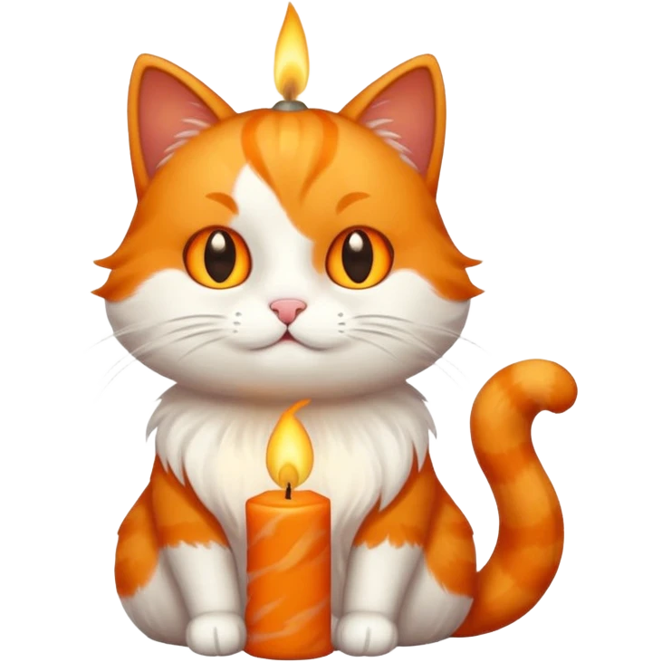 candle-holding cat emoji