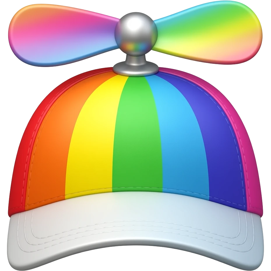 rainbow propeller hat emoji