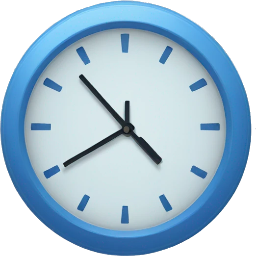 blue clock emoji
